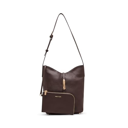 Anne Klein Women's Sculpted Plaque Hobo, Espresso