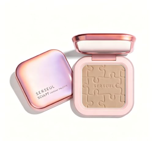 SERSEUL Face Sculpting Contour Palette, Blendable Silky Texture Contour Powder, Multiuse Baked...