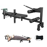Aplsrhun Fitness Full Body Traction Bed, Massage Cervical Traction Table & Lumbar Traction Bed, Stretch Decompression Machine for Tension Relief, Lumbar Stretching (Black)