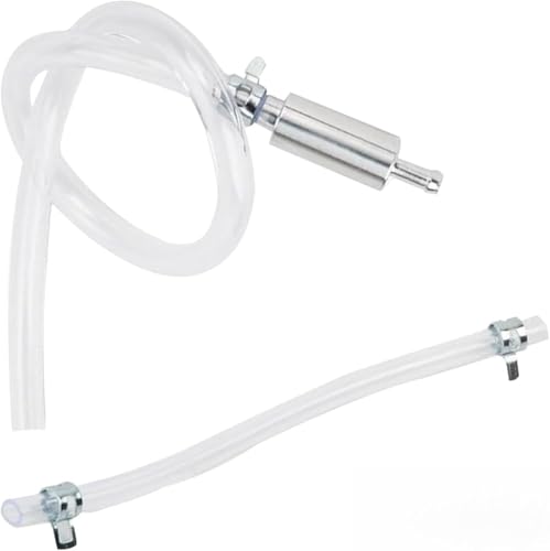 XIZAKEE 2 PCS Brake Bleeder Hose, One Way Check Valve Tube Bleeding Tool, Clutch Thickened Refueling Pipe, Universal Cleaning Repair Accessories, for Most Motorcycles (Silver)