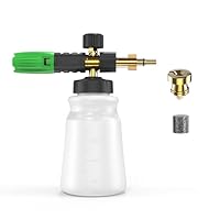 OHAYORI Snow Foam Lance Bottle for Bosch Aquatak 110/120/125 Black &Decker/Norse/Neo,1L Foam Cannon Sprayer Soap Dispenser with 1*Foam Maker and 1 * 1.25mm Orifice