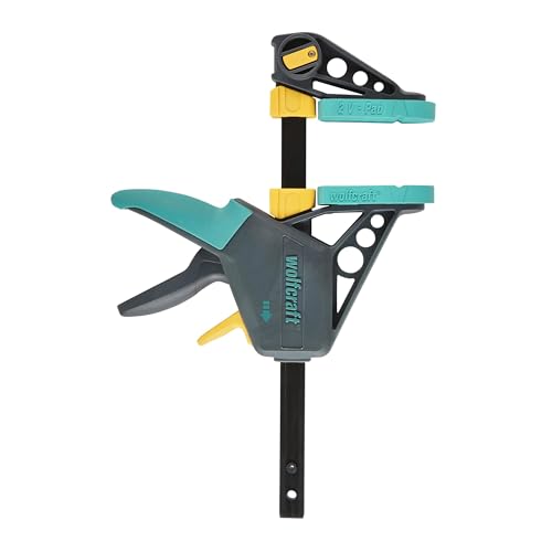 wolfcraft EHZ 100-150 Einhandzwinge PRO 3030000 / Kraftvolle Zwinge zum professionellen Spannen von...