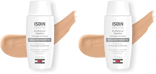 Image of ISDIN Eryfotona Ageless Sunscreen Zinc Oxide and 100% Mineral Tinted Sunscreen SPF 50