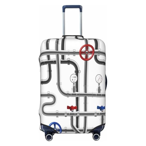 Steel Pipeline Luggage Cover for Suitcase, Suitcase Cover Protector Fit 18-21 Inch Luggage Travel Accessories, S