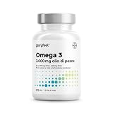 Omega 3 ad Alto Dosaggio - Eletto PRODOTTO DELL'ANNO 2025-3000 mg di Olio di Pesce (990 mg EPA + 660 mg DHA) - 240 Capsule in Forma di Trigliceridi - Olio di Pesce Altamente Biodisponibile