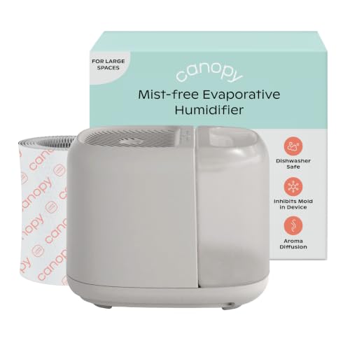 Image of Canopy Large Room Humidifier, Moonstruck, Large Living Space, 36HR Run Time, 5.5L Tank - Includes Canopy Humidifier Plus, Diffusion Well, Unwind Aroma, Filter, Power Cord & Adapter