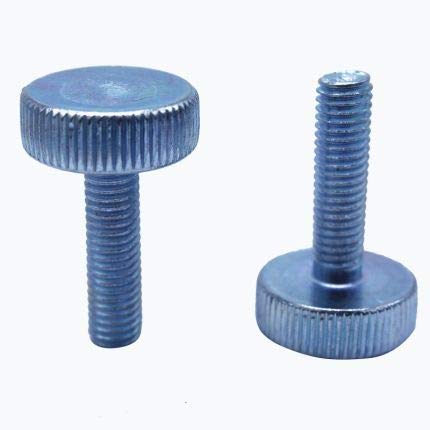 3PCS Thumb Screw Flat head Knurled Hand Screws Galvanized Bolts 10-40mm Length M8 - (Size: M8 x25mm)