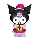 Christmas Inflatable Hellokitty Kuromi in Pink Dress 4.5 Foot Inflatable Blow Up Yard Decoraction - Includes Bonus Repair Patch