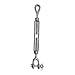 MH GLOBAL 1/4 x 4 Inch WLL 500 Lbs Turnbuckle Jaw Eye Pulley Galvanized Drop Forge Swivel Hoist Eye