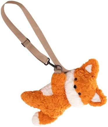 Amazon | KMGDM ぬいぐるみ キツネ ショルダーバッグ ソフト クロス