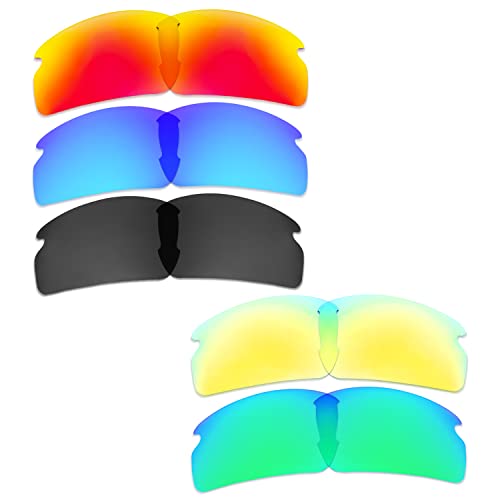 Lentilles pour Oakley Flak 2.0 avec pack de 5 couleurs interchangeables anti-impact