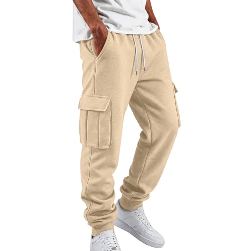 Men's Cargo Pants Comfy Elastic High Waisted Jogger Pants Hiking Pant - image 1
