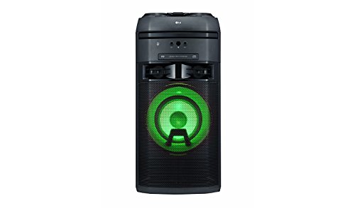 Image of LG OK55 500W, for Karaoke Playback, Recording, Echo Effects and Vocal Effects, DJ Effects, DJ Wheel, DJ Loop, Party Thruster, DJ Pad and Multi-Color Lighting, Bass Blast, LG XBOOM App (Black)