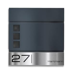 Metzler VA-AN-CUBE Wandbriefkasten Anthrazit