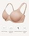 HSIA Bras for Women Minimizer Full Coverage, Plus Size T Shirt Unlined Underwire Smooth Bra, Seamless Cups Joan Ultimate Soft Taupe Beige