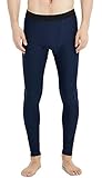 UPF 50+ Men's Surfing Leggings Sun Protection High-Waist Tummy Control Swimming Pants(6006navy-XL)