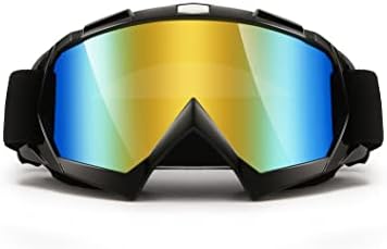Wellovar Dirt Bike Goggles- Dustproof ATV Goggles- Windproof Motorcycle Goggles- Riding Accessories- Ski Goggles with Over the Glasses- Racing Helmet Goggles for Adults Men Women Youth
