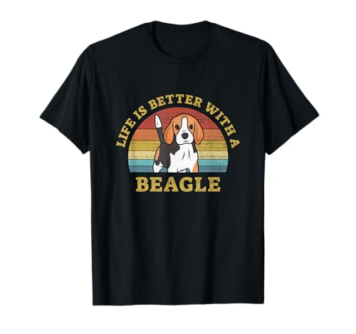 Best Beagle Meilleur amant de chiot Beagle Retro Vintage Dog T-Shirt
