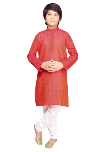Image of BABA AND BABY Boy's Cotton Kurta Pyjama Set