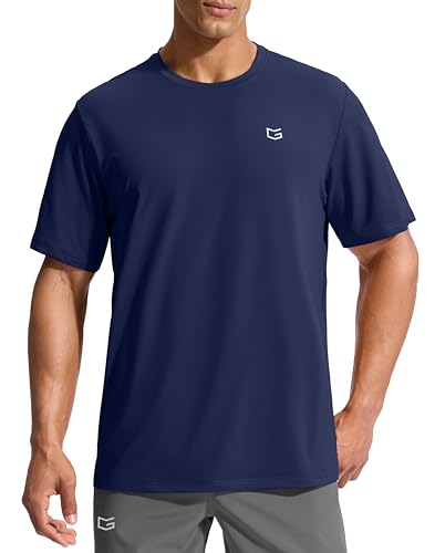 Image of G Gradual Men's Sun Protection Swim Shirt UPF 50+ Rash Guard Short Sleeve Quick Dry Water Hiking Workout Shirts for Men