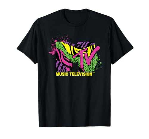 MTV Animal Print Logo Camiseta