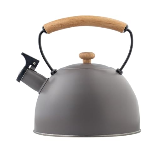 Bouilloire sifflante en inox bleu pour un thé réconfortant au réveil
