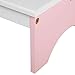 SONGMICS Children Step Stool, Wood Bed Steps for Kids, Owl Theme in Bathroom Closet Kitchen Toilet Pink and White ULKF02PK