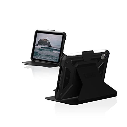 URBAN ARMOR GEAR iPad mini 8.3"(第6世代/2021)用 METROPOLIS(手帳型) 耐衝撃ケース ブラック 【日本正規代理店品】UAG-IPDM6F-BK
