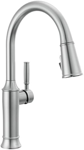 Delta Renaldi Kitchen Faucet with Pull Down Sprayer, Brushed Nick...
