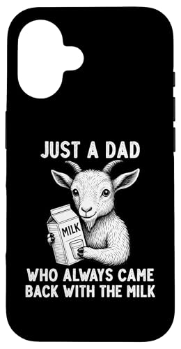 Goat Dad Milk Joke Día del Padre Amante de los animales Carcasa para iPhone 16