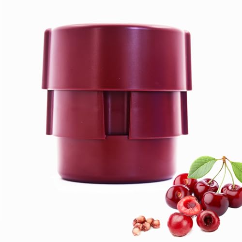 Cherry Pitter Tool - Multiple Cherries at Once, Cherry Seed Remover with Pit Storage Case for Baking, Jam & Canning, Full Detachable Cherry Pit Remover, Dishwasher Safe