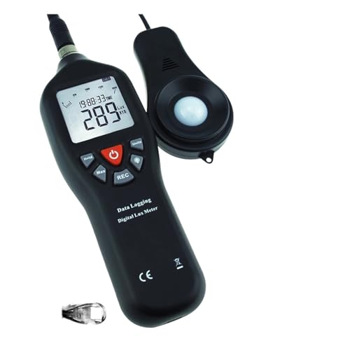 Medidor de luz digital de 200 000 iluminancias con sensor desmontable para datos exactos
