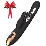 Adult Tool for Women Today Silent Silicone Rabbit Ears Electric Adult Toy Handheld Machine with Quiet with 7 & 8 Powerful Modes Realistic Waterproof Handheld Gifts Black