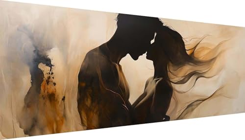 Art du diamant adultes DIY toile couple abstrait projet créatif relaxant broderie 125x50cm