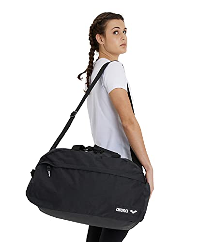 ARENA Team Duffle 25 Athlete Sports Gym Rucksack Messenger Bag Training Gear Equipment Swim Bag for Men and Women, 25 Liters, Team Black Melange2