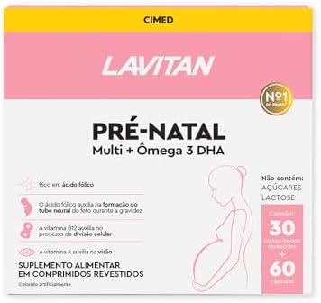 Kit Lavitan Pré-natal Multivitamínico e Ômega 3 DHA