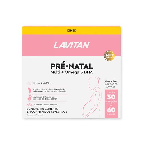 Kit Lavitan Pré-natal Multivitamínico e Ômega 3 DHA
