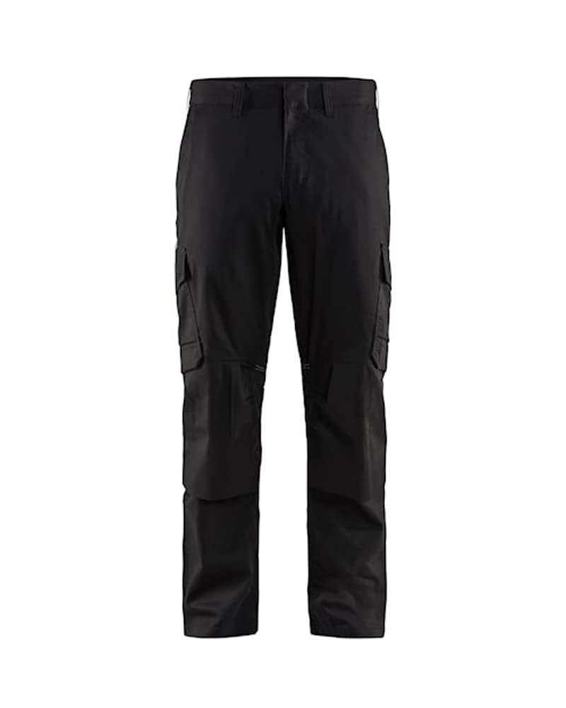 Blaklader 144818329900C50 Industrial Stretch Work Trousers with Knee Pad Pockets, Black, Size C50