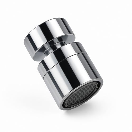Image of 360 Rotation Stainless Steel | Kitchen Tap Extender | Swivel Sink Faucet Aerator | Water Saving Aerator | Dual Flow, Foam and Spray | Fits Male /Female 22mm Thread | Polished Chrome