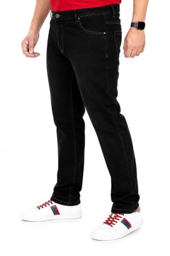 Image of Pluss Tribe - Plus Size Jeans for Men - Denim Jeans - Ideal for Casual, Office Available Sizes : 40 to 52