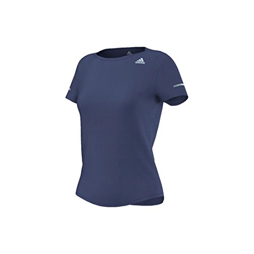 adidas Performance Women's Run Shorts Sleeve Tee, Large, Dark Purple