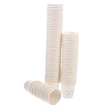 Luxshiny 100Stücke Pappbecher Einweg Trinkbecher für Kaffee Saft und für Partys und Verkostungen und Praktisch