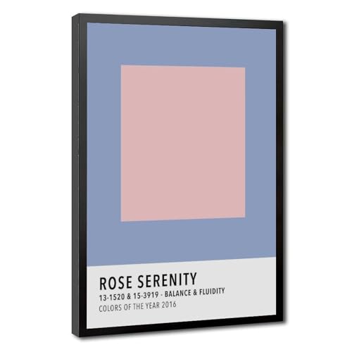 Rose Quartz Pink Serenity Baby Blue Color Card Colorful Art