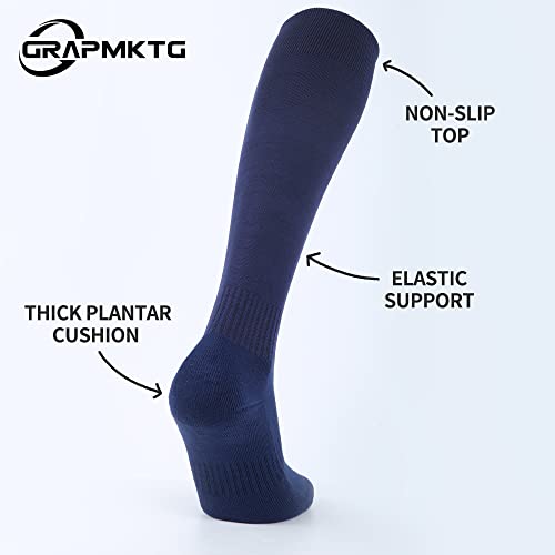 Image of GRAPMKTG 3 Pack Softball Soccer Socks Baseball Football Socks for Youth Men and Women