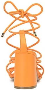 Jessica Simpson Women's Ozias Lace Up Sandal Heeled, Mango, 8.5 | Image 2
