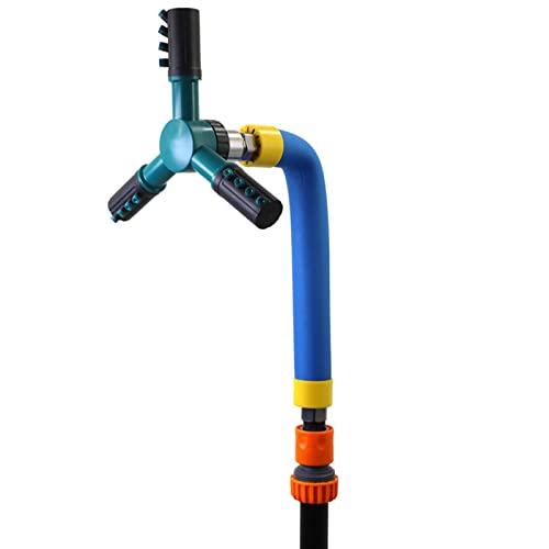 Trampoline Sprinkler for Kids 360° Rotating Water Sprinkler Trampoline Sprayer Waterpark Fun Summer Outdoor Water Games Yard Toys Included Accessories Tool Quick Setup (Style A)