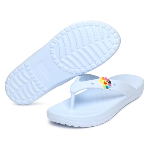 Image of YOHO Drizzle Soft Slippers for Women, Mild Acupressure, Lightweight, Anti Skid & Slip, Diabetic Footwear for Woman, Home Wear Bathroom Chappal for ladies | Waterproof Monsoon & Rainy Footwear