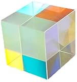 X-Cube optisches Glas dichroitisches Würfelprisma RGB Combiner Splitter Geschenk Soft Well, sechsseitiges helles Licht Würfel Glasmalerei Prisma Strahlteiler Prisma Optisches Experiment Instrument