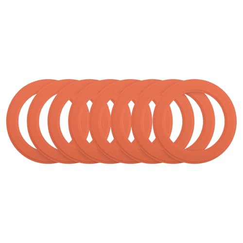 Anneaux autocollants magnétiques en cuir orange pour coque de smartphone