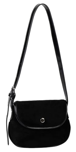 Vintage Faux Suede Crossbody Bag for Women Small Shoulder Purse Casual Handbags Ladies Phone Satchels 2025